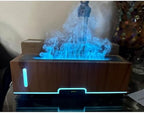 Diffuserlove Flame Diffuser Essential Oil Diffusers 200ml Fireplace Aroma Diffusers for Bedroom Essential Oils Cool Flame Oil Diffuser (Size:9.8" L x 2.67" W x 3.5" H)