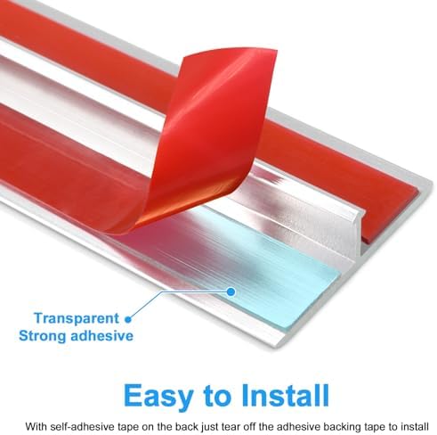 Metal Floor Transition Strips for Doorways, Self-Adhesive Aluminum T-Molding Threshold, for Joining Wood Tile Vinyl Laminate Flooring Gaps Seamless (3Pcs,36"x 2",Silver)