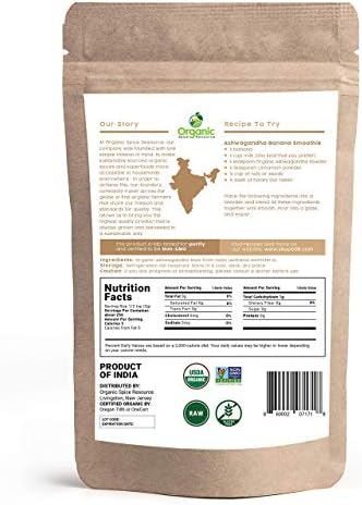 Organic Ashwagandha Root Powder - 1.10 lbs (17.64 oz) | Resealable Kraft Bag,Non-GMO, Indian Ginseng, Withania Somnifera -100% Raw from India, by SHOPOSR