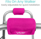 Vive Walker Handle Cushions - Padded Hand Covers - Soft Cushion Padding Medical for Folding Rolling Wheelchair, Rollator Handle, Senior, Elderly Grippers - Crutch Handle Pad Grips - Mobility Aid