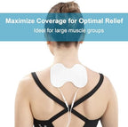 DOMAS TENS Unit Electrode Pads (XL) - 4x6 Inch for Back Pain Relief- Compatible with TENS 7000 and Other 2mm Pin Units - Reusable & Latex-Free