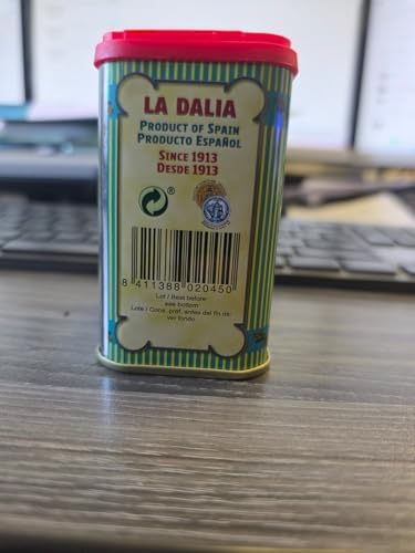La Dalia Hot Smoked Paprika Powder, Authentic Spanish Pimentón de la Vera, DOP Certified, Bold Heat and Smoky Flavor, Adds a Kick to Chicken, Meat, Rice and Sauces, 2.46oz (Pack of 1)
