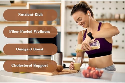 Sown and Grown Ground Flaxseed - 20oz | Natural Golden Flax Seeds Powder | Smoothies, Baking & Weight Management | Omega-3 Rich