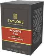 Taylors of Harrogate Rooibos Tea, Individually Wrapped Bags, 20 Count (Pack of 1), Mellow, Malty, and Slightly Honeyed, Caffeine-Free, Enjoy Hot or Iced, 20 Teabags