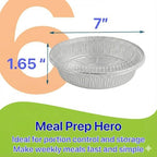 Aluminum Foil Pans [6" Round] x [10 Pack] with Clear Dome Lids Recyclable Disposable Containers Straight Walls for Storing, Baking, Meal Prep & Reheating Freezer Oven Safe (10 Pack, 6 inch)