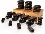 Master Massage 28-Piece Hot Stone Set – Basalt Rocks for Professional & Home Spa Therapy, Healing & Pain Relief