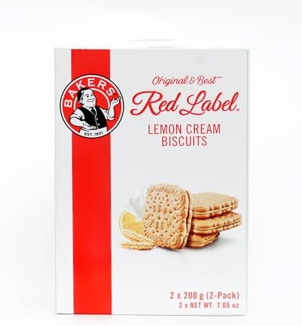 Bakers Red Label Lemon Creams Biscuits (200g) - Pack of 2