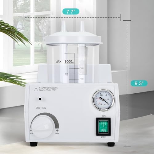 Portable Veterinary Suction Machine Home Use with 1000ml Capacity 110V