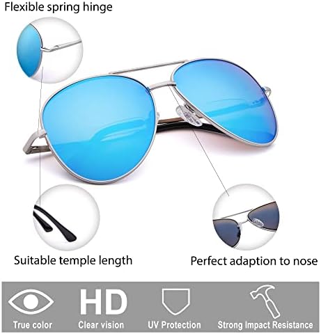 EYEGUARD 2 Pack Bifocal Reading Sunglasses for Women and Men UV400 Protection Classic Aviator Sun Readers 2.5
