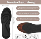 2 Pairs Memory Foam Insoles, Full-Foot Responsive Cushioning, Plantar Fasciitis Insoles for Women Man, Orthotic Shoe Inserts Arch Support Inserts for Foot Health Men (Black, W 12-12.5 /M 10.5-11)