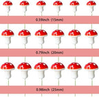 Gyufise 30Pcs Mushroom Cake Decorations Red Mini Mushroom Toothpicks Mushroom Cupcake Toppers Mushroom Cake Picks for Birthday Baby Shower Party Micro Landscape Decorations