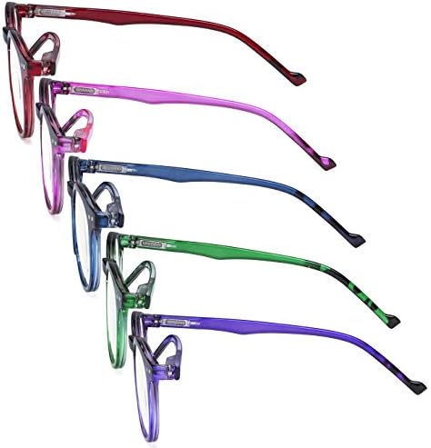 Eyekepper Oval Spring Hinges Ladies Reading Glasses +1.50 Tortoise Frame Round Reader Eyeglasses for Women Reading