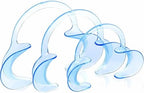 Niveus Dental Cheek Retractor Mouth Opener for Teeth Whitening C-Shape Autoclavable, Clear Blue (Large,Small,Medium Pack of 3)