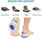 Dr.Pedi Heel Cups for Heel Pain 3 Pairs Gel Silicone Heel Pads Heel Lifts for Achilles Tendonitis Inserts for Women Insole Shoe for Plantar Fasciitis Relief