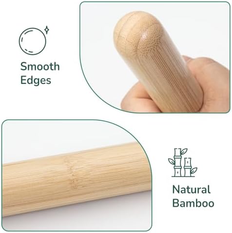 Bamboo Massage Stick - Body Shaping Roller, Guasha Massage Tool for Relaxing Muscles