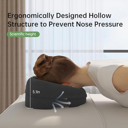 Face Down Pillow for Massage - Massage Headrest for Bed, Face Down Pillow for Sleeping, Post-Eye Surgery Recovery, and Beach Tanning, Massage Tools.