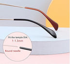BEHLINE Sunglass Temple Tips,Replacement Ear Sock Glasses End Tips/Eye Tips Retainer,Eyeglasses Piece Tube Sleeve Anti-slip for Aviator Sunglass Eye Glasses Frames/Thin Metal Eyewear Frame(Brown)