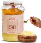 Indicow A2 Desi Kankrej Cow Ghee | Clarified Butter | Grass Fed, Pasture Raised Clarified Butter Fat, Keto, Paleo, Lactose Free, Casein Free, Non-GMO | a2 ghee grass fed(1000ML(33.8oz), A2 Cow Ghee) |