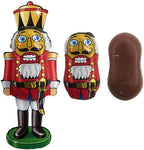 Needzo Foiled Individually Wrapped Nutcracker Figure Chocolates, Milk Chocolate Christmas Nutcrackers for Decorations and Stocking Stuffers, Bulk Festive Holiday Candies, Pack of 5