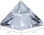 Runyangshi Natural Clear Quartz Crystal Pyramid Energy Generator | 1.6x1.6in (4x4cm) Healing Crystal Pyramid for Protection & Positive Energy | Natural Quartz for Chakra Reiki Home Decor
