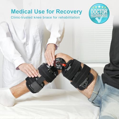 KD ROM Knee Brace: Hinged Post-Op Knee Brace for Arthritis, ACL, MCL, and PCL Injury – Optimal Support for Rehabilitation
