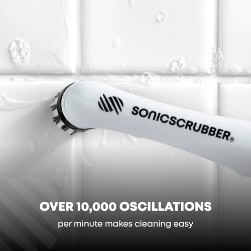 Household Cleaning Brush Power Scrubber - Electric Spin Scrubber Brush for Home, Kitchen & Bathroom - Grout Cleaner & Removes Mould (Washing-Up System Spin Brush)
