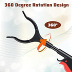 Grabber Reacher Tool Trash Grabbers Tool 11" Grabber with Anti-Slip 360° Rotating Jaw Non-Slip Ergonomic Handle Reacher Grabbers Pickup Tools for Sanitation Workers Gripping Various Objects