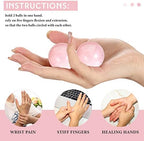2 Pcs 1.4" Chinese Health Exercise Stress Baoding Balls Rose Quartz Pink Massage Balls Small Meditation Balls with 1 Box Packed for Hand Therapy Hand Exercise Ball