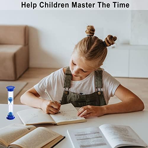 SuLiao 2 Minute Sand Timer for Kids, Colorful Hourglass Clock 2 Minute, Small Sand Watch 2 min, Plastic Hour Glass Sandglass for Kids, Games, Classroom, Toothbrush Timer (Blue)