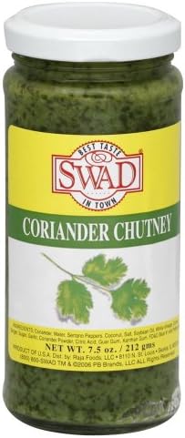 Swad Coriander Chutney, 7.5 Ounce (Pack of 12)