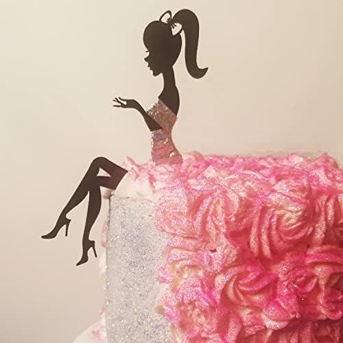 "Honbay 6PCS High Heels Lady Girl Cake Toppers Personalised Cake Decorations for Wedding, Birthday, Party, etc"