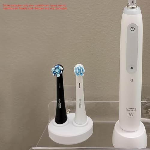 Toothbrush Head Holder for Oral-B iO | Oral B Holder for Heads | Electric Tooth Brush Head Organizer Compatible for Oral io Desktop Storage Washstand (White)