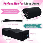 AOSSA BBL Pillow After Surgery, Brazilian Butt Lift Booty + Back Support Cushion, Foam Butt Pillows for Sitting Driving, Travel Lifting Seat Cushion, Post Surgery Wedge Pillow, BBL Recovery Kit