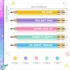 Jetec 100 Pcs Mini Pencils Bulk Inspirational Golf Wooden Half Pencils with Eraser and Motivational Sayings Back to School Gifts for Kids Student Teacher First Day of School(Candy Color)