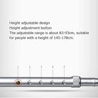 GeRRiT Crutch for The Elderly Folding Walking Stick for The Elderly Safe Additional Scales, Height Adjustable Aluminum Ladder, Crutches for The Elderly Man Woman Man W Decorate, Silver B