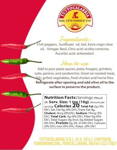 TUTTOCALABRIA Chili Pepper Paste Pate, 10oz (285 g), Seedless, No Seeds, Fine and creamy processing, Spicy and rich in flavour, Versatile condiment, Ideal for bruschetta, sandwiches, grilled meats and creative recipes