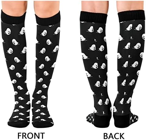 Wusikd Heartbeat Symbol Compression Socks for Women and Men Circulation Black Long Socks for Athletic Running 1