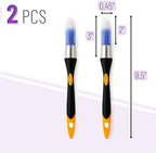 Bates- Trim Paint Brush Set, 0.45 Inch, 2 Pack, Ergonomic Non-Slip Handle, Synthetic Bristles, Trim Brushes for Painting