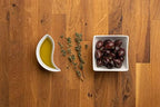 Pack of 4 Kalamon Olives in Vacuum Pack, Kalamata Olives with Greek Oregano and Red Wine Vinegar, Freshly Sealed Olives Kalamata with Extra Virgin Oil 4X200g