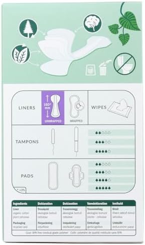Natracare Organic and Natural Tanga Panty Liners, Thong Style, 30 Count, 3 Boxes (90 Liners Total)