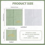 Vuzvuv 52 Pack Gold Foil Happy Birthday Cocktail Napkins - Birthday Party Dinner Hand Napkin for Party Supplies Decorations Table Decor for women man(5" Folded 3 Ply-Sage Green)