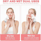 100 Count Disposable Face Towel, Ultra Soft & Thick Washcloths, Biodegradable Facial Towels for Sensitive Skin, Makeup Remover Dry Wipes, Lint-Free Towelettes for Cleansing