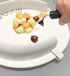 Plate Food Guard for Parkinson Patient, Clip-On Spill Prevention Scooping Food Dining Aid Assistant, Eating Easier for Disabled, Elderly, Handicapped and Stroke