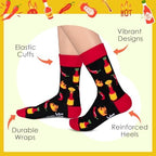 Bebila Funny Socks For Men Hot Stuff Socks For Hot Sauce Lovers Food Lovers Dad Husbands Teen Birthday Fathers Day Gift for Men