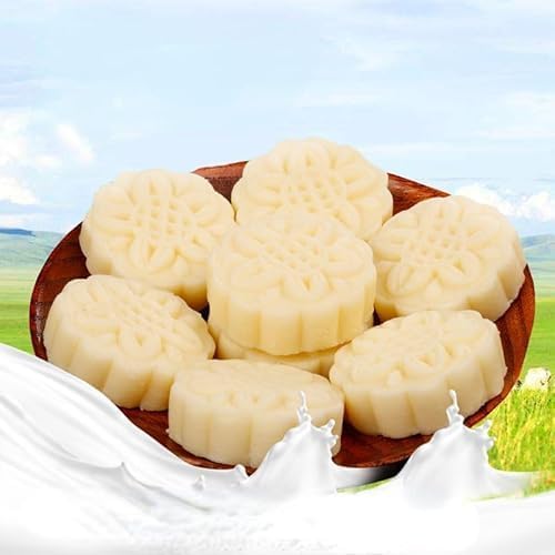 Milk mooncake（12packs) Fruit cake, Mid-Autumn Festival moon cake,Delicious snack,dim sum,Instant dessert,healthy snacks,Chinese snacks gifts,Snack food (Blueberry flavor,12 packs)