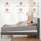 Lazyzizi Mattress Wedge Only, 5-Inch Queen Inclined Bed Wedge Mattress Topper for Acid Reflux, GERD, Neck & Back Pain, Snoring, Adjustable Elevator Under Mattress Support for Bedroom