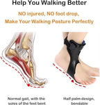 AFO Drop Foot Brace, Upgraded Medical Foot Up Ankle Foot Orthosis Support with Inflatable Airbag for Hemiplegia Stroke Shoes Walking Foot Stabilizer (Left, Large)