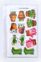 24 Gardener Theme, Green Thumb, Gardening Edible Cupcake Toppers - Stand Up SWEETENED Wafer Cake Decorations