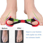 Toe Resistance Bands, Toe Bands for Bunions, Big Toe Strap Bunion Straightener Stretchy Belt, Bunion Corrector Strap, Toe Bunion Stretcher, Bunion Realignment Strap Corrector Foot Pain Relief
