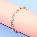 Tennis Bracelets for Women Men Adjustable Charm Link Bracelet 14K Gold Plated Dainty Multicolor Cubic Zircon Bracelets for Teen Girls Crystal Friendship Bracelets Jewelry